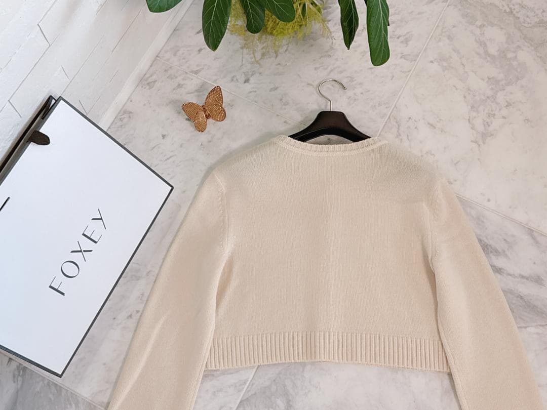 極美品★FOXEY/フォクシー カーディガン レモネード カシミヤ素材40