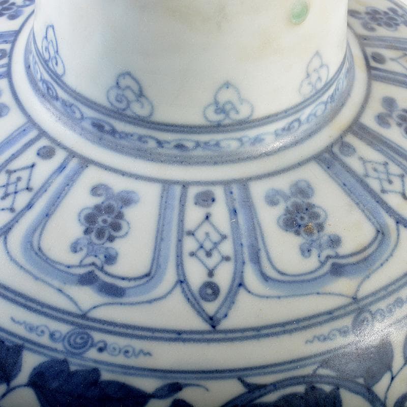 中国　青花　花卉長頸瓶　花瓶　N　R5771C