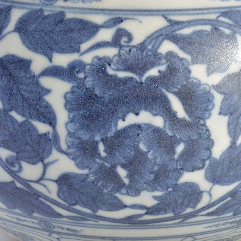 中国　青花　花卉長頸瓶　花瓶　N　R5771C