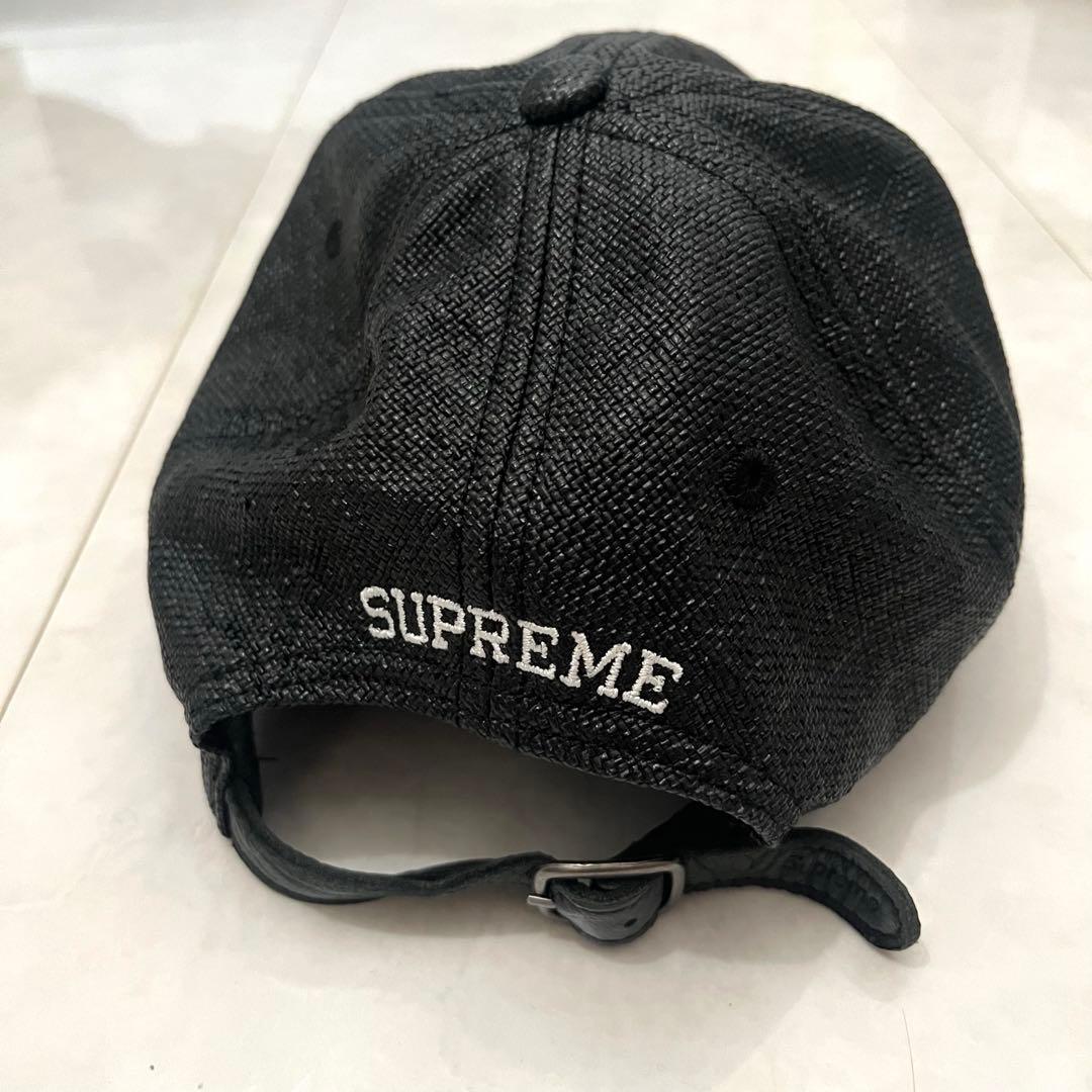 帽子 Supreme Raffia S Logo 6-Panel Black