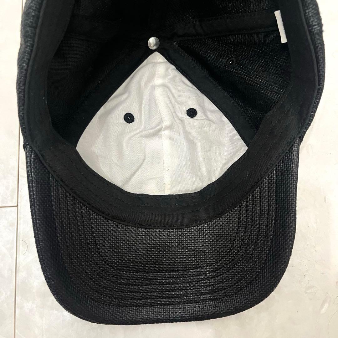 帽子 Supreme Raffia S Logo 6-Panel Black