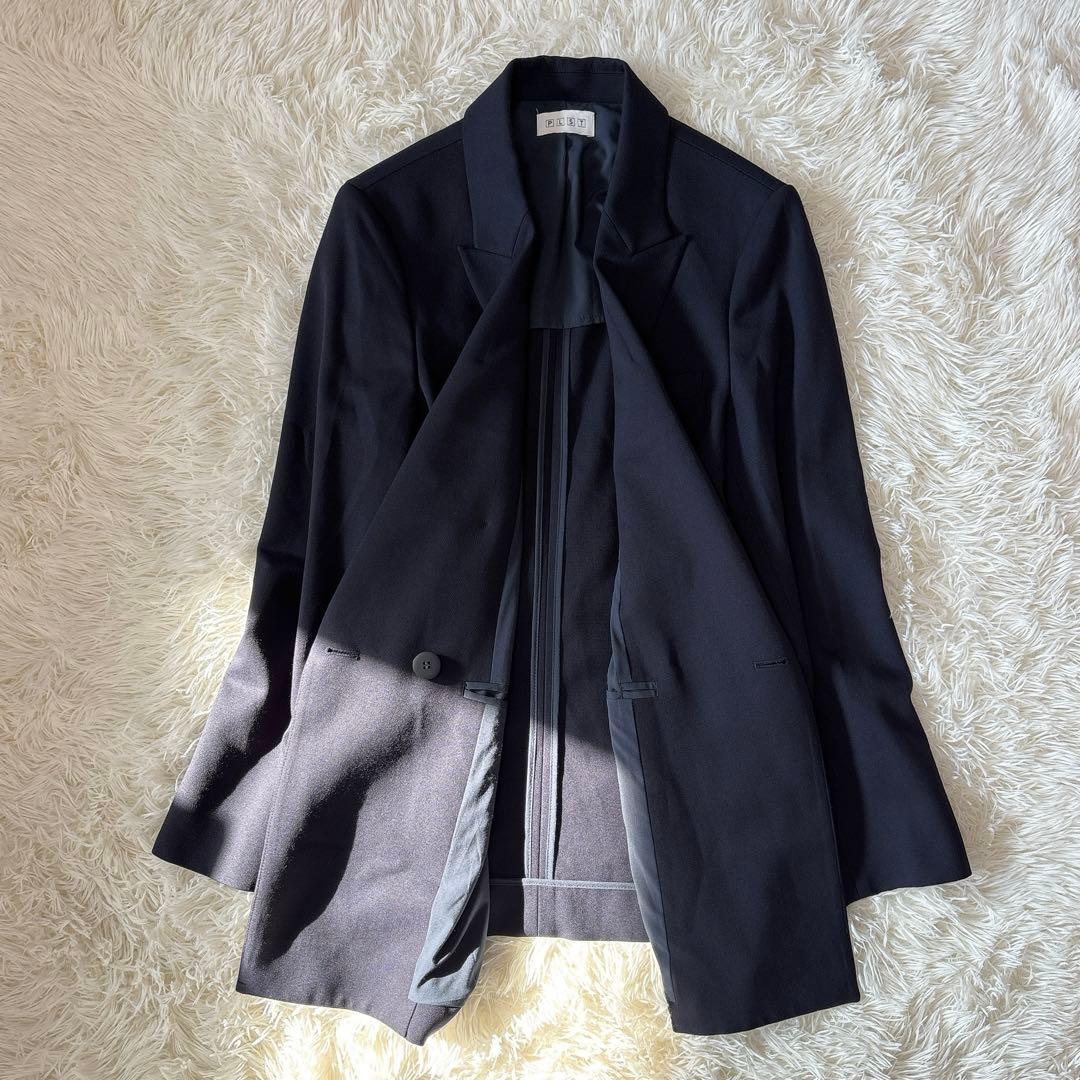 美品✨PLST ダブルジャケット 金ボタン 紺ブレザー ジャケット ネイビーL