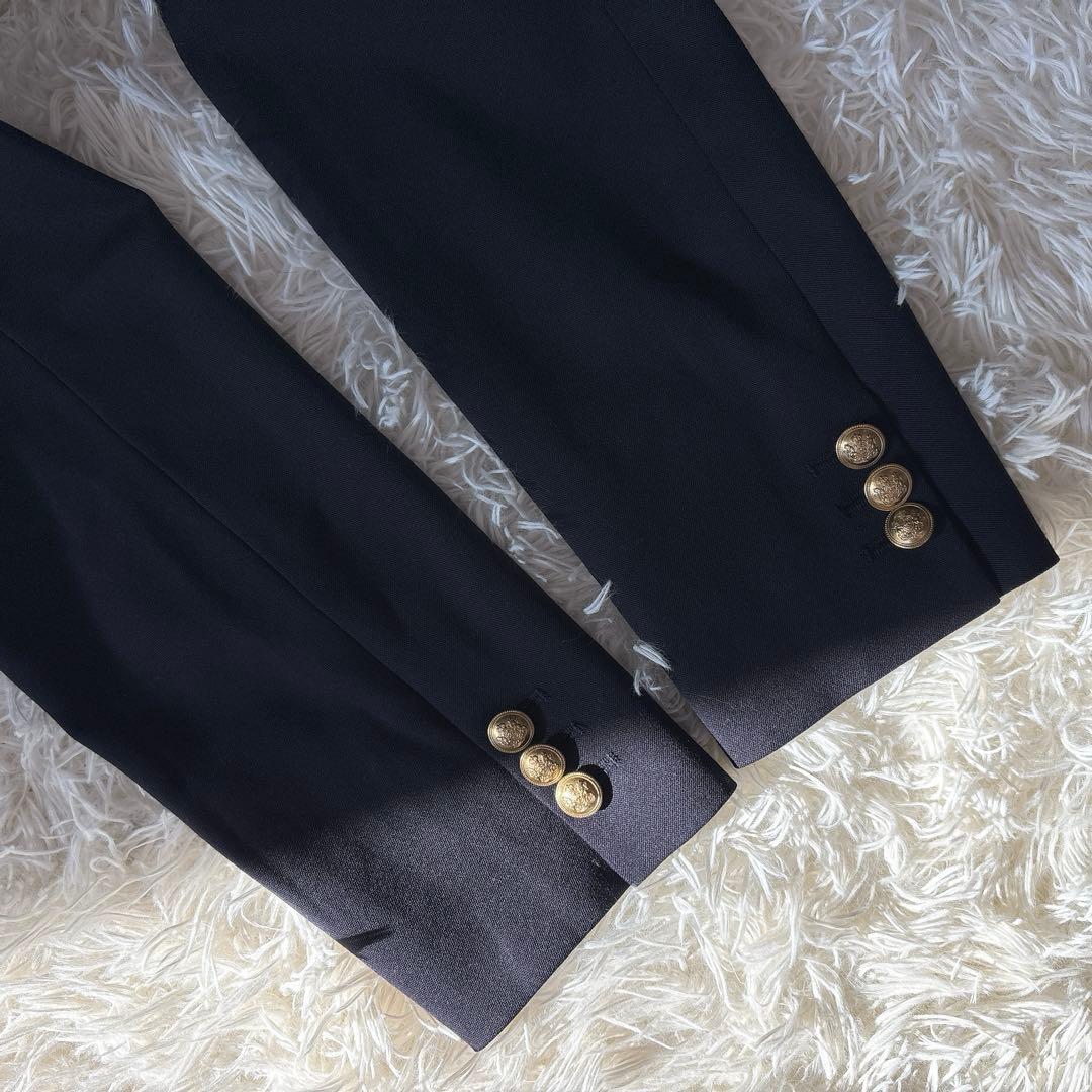 美品✨PLST ダブルジャケット 金ボタン 紺ブレザー ジャケット ネイビーL