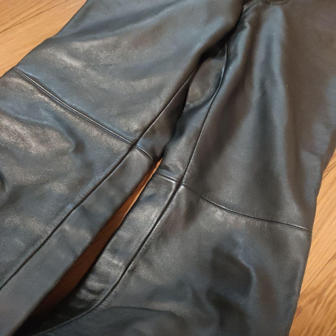 超美品　コムサメン　レザーパンツ　牛革