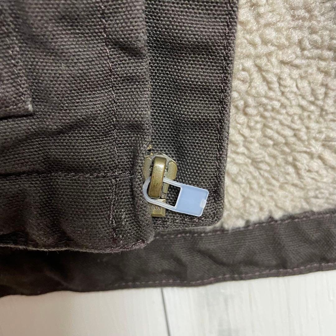 Carhartt カーハート 刺繍ロゴ ダック ボア ベスト ジャケット XL