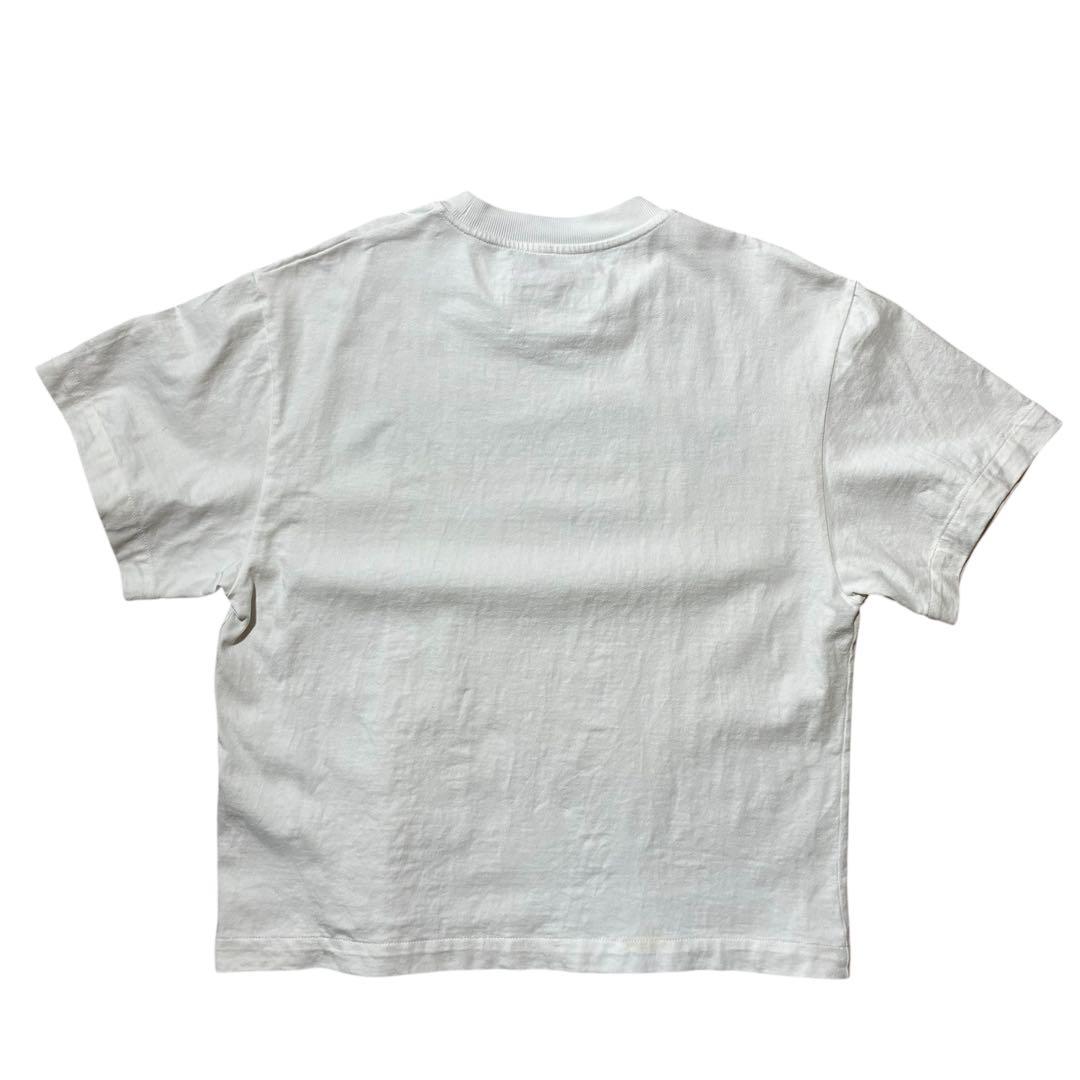ジルサンダー　ロゴプリント　半袖 Tシャツ オーバーサイズ 短丈 ホワイト　XS