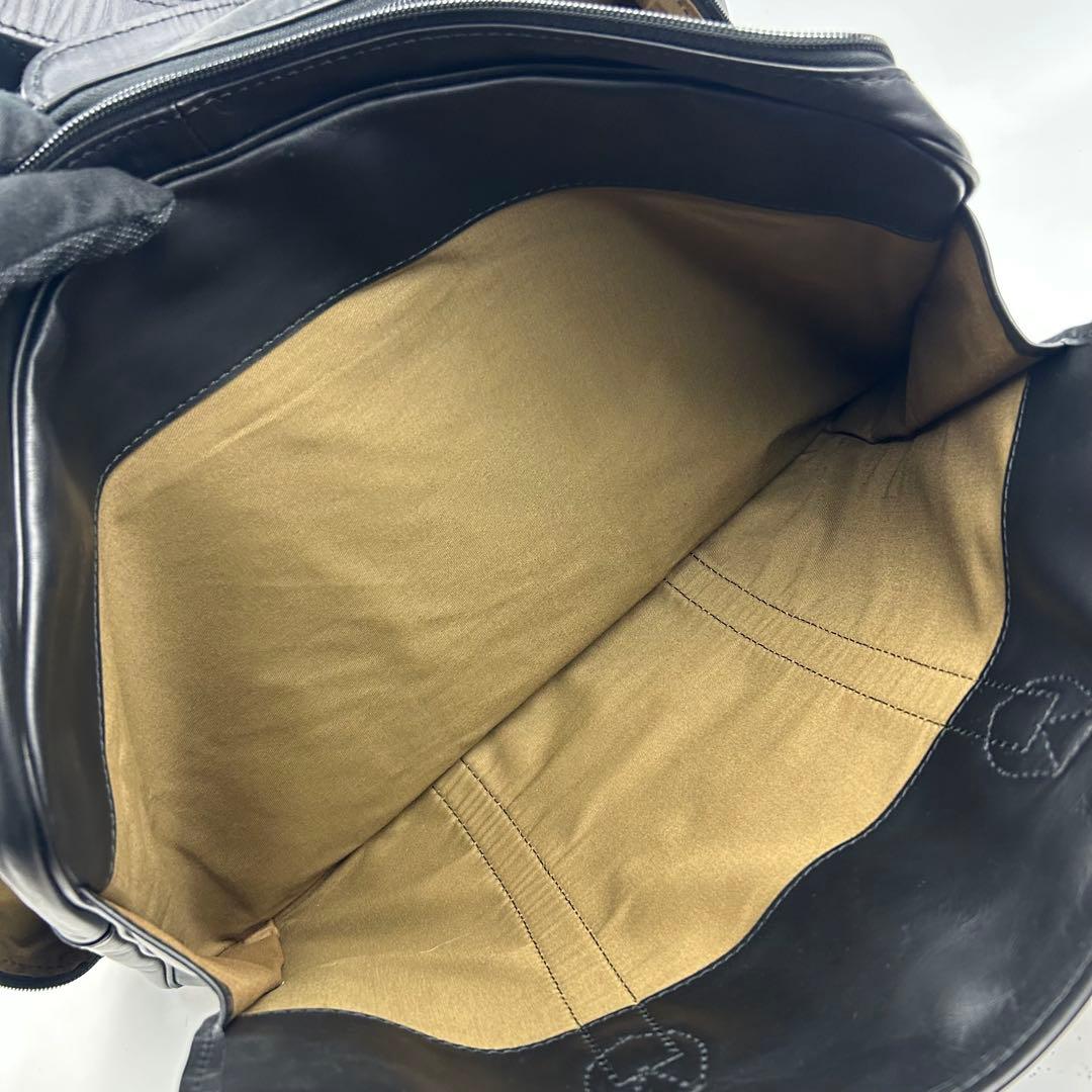 【美品】森田鞄製作所 ボストンバッグ　オールレザー　2way 大容量　鍵付き　黒