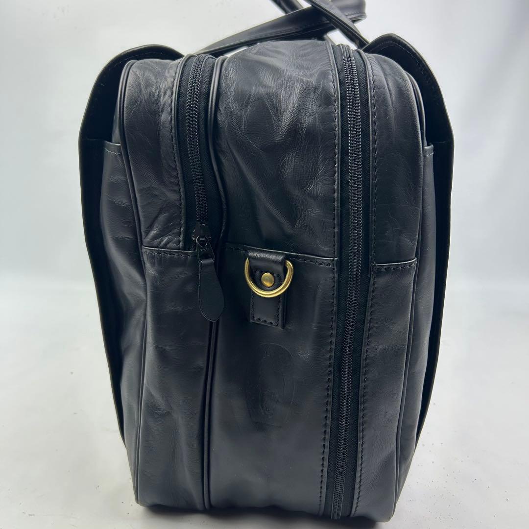 【美品】森田鞄製作所 ボストンバッグ　オールレザー　2way 大容量　鍵付き　黒