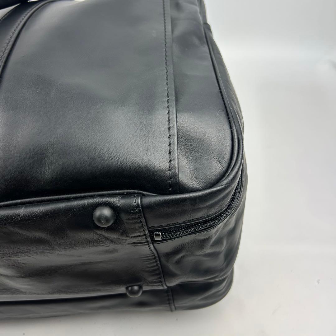 【美品】森田鞄製作所 ボストンバッグ　オールレザー　2way 大容量　鍵付き　黒