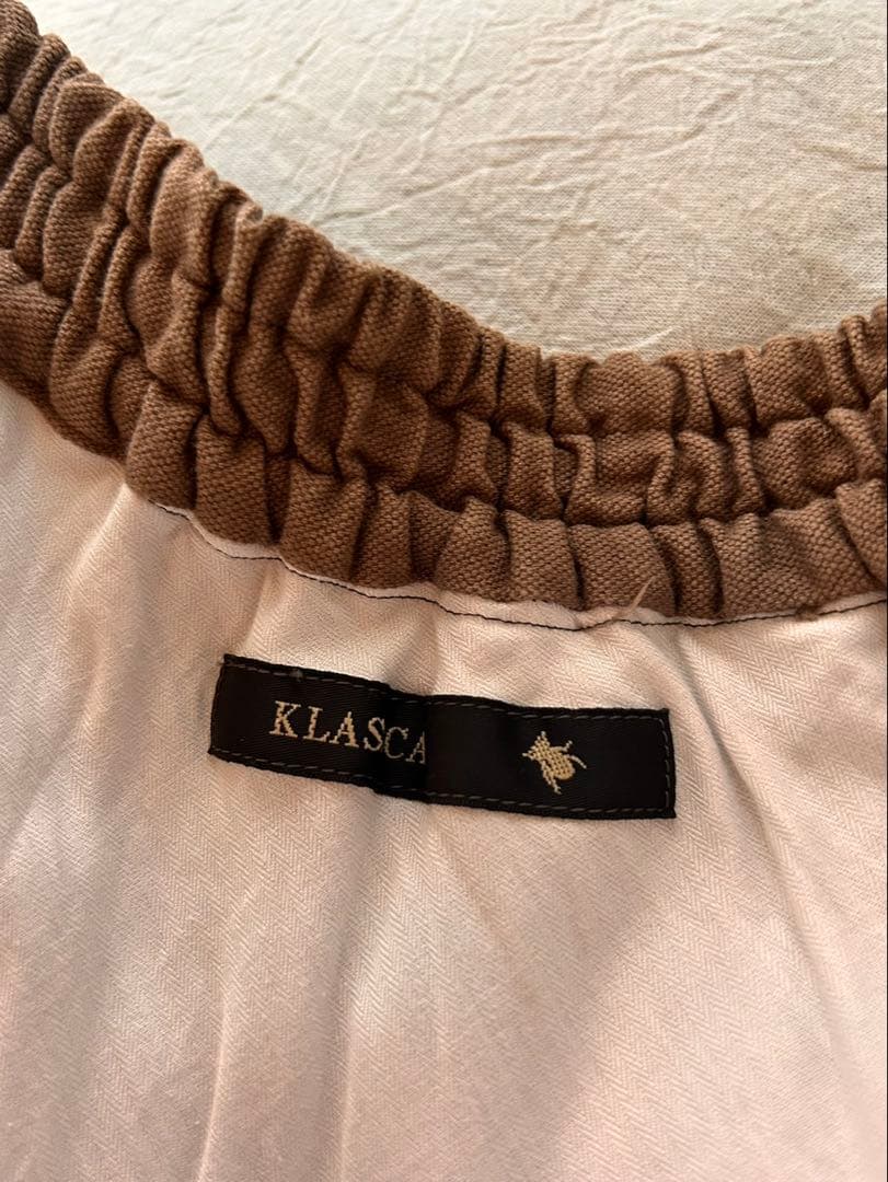 KLASICA バルーンスカート　コットンリネン混合　茶系