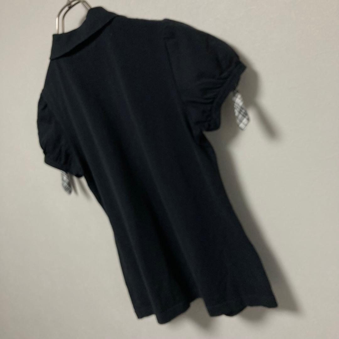 BURBERRY バーバリー BLUE LABELブルーレーベルポロシャツ黒M