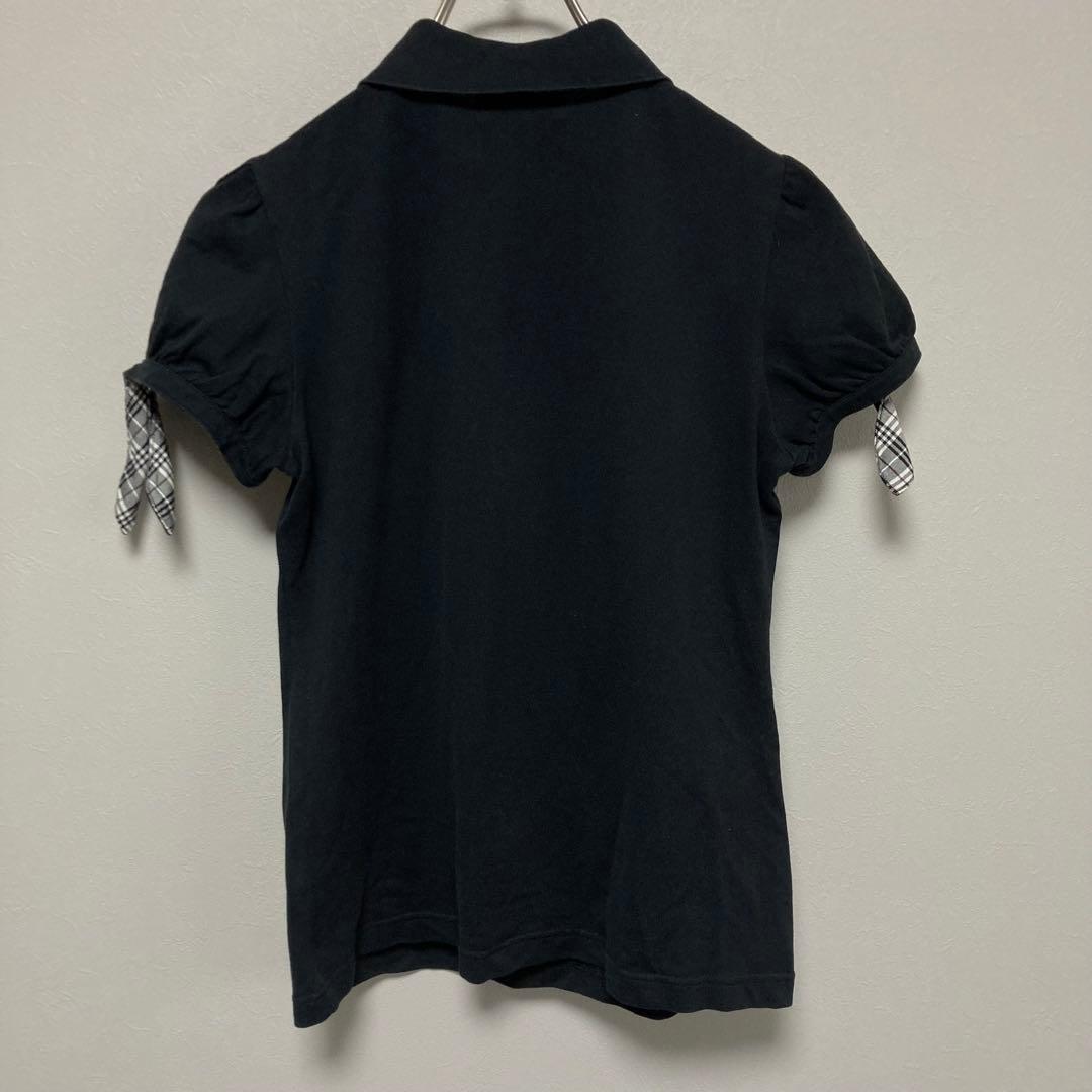 BURBERRY バーバリー BLUE LABELブルーレーベルポロシャツ黒M