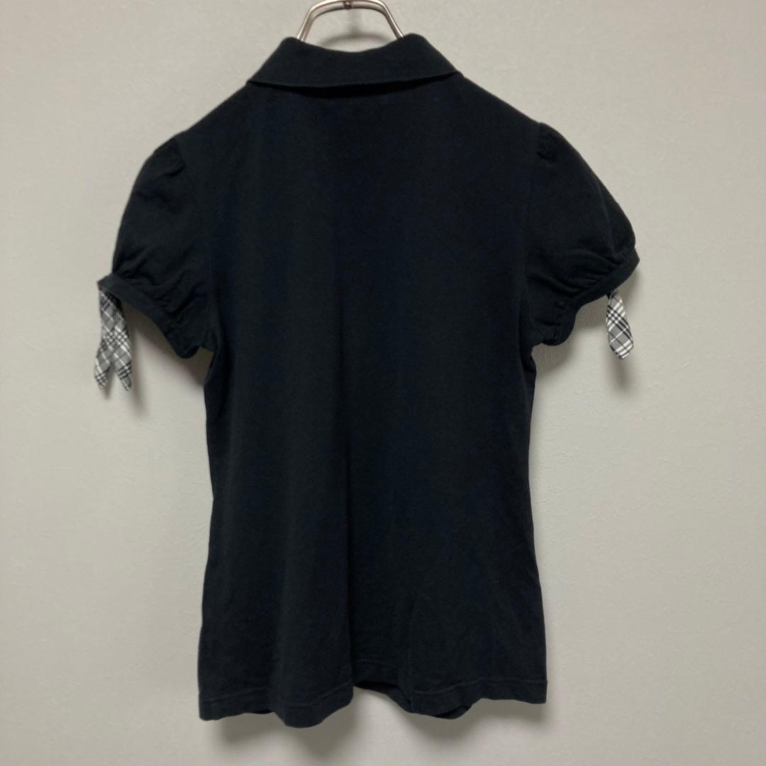 BURBERRY バーバリー BLUE LABELブルーレーベルポロシャツ黒M