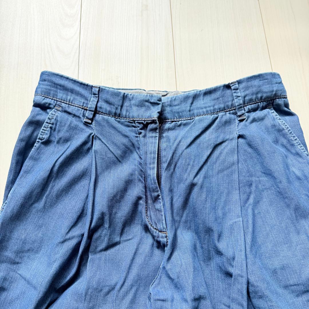美品✨ブルネロクチネリ　シャンブレー デニムパンツ テーラード トラウザーズ