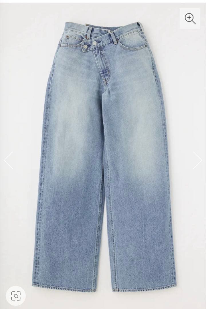 CROSS WAIST WIDE STRAIGHT デニム moussy