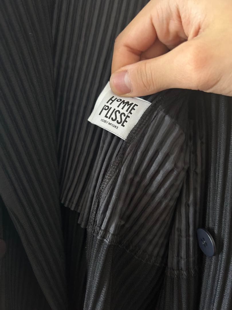 オムプリッセ　25SSTAILORED PLEATS ダブルジャケット