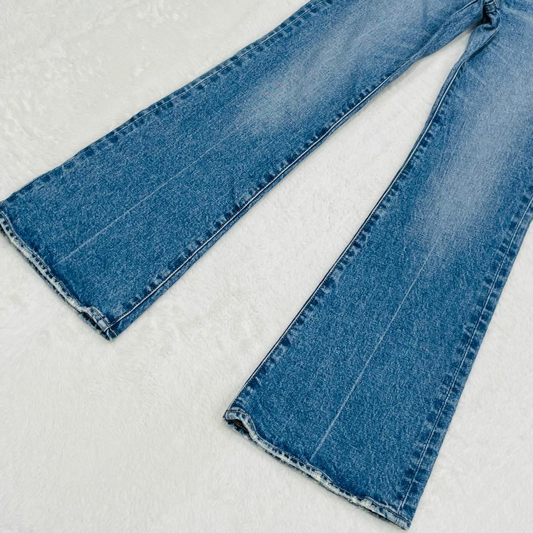 極美品　マウジー MOUSSY フレア デニムパンツ MVS 22