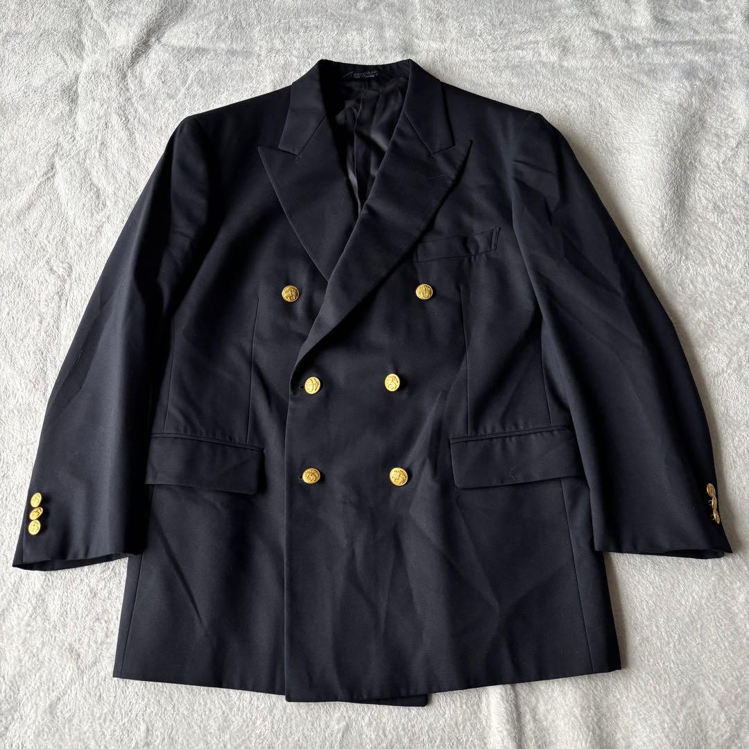 美品 Brooks Brothers ダブルジャケット 金ボタン L ネイビー