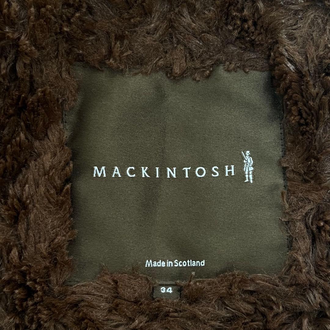 マッキントッシュ ボアキルティング フード ロングコート 英国製 34 黒