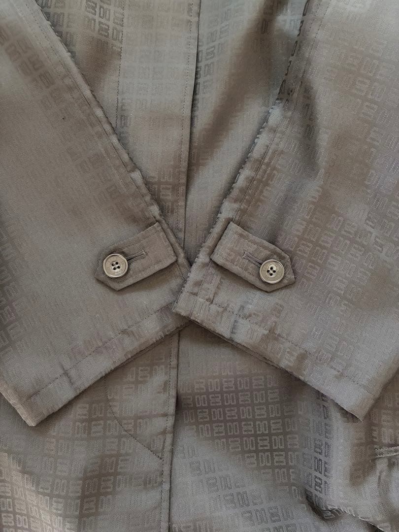 【未使用】DAKS LONDON コート 黒 ロゴ総柄 ジャガード 11AR