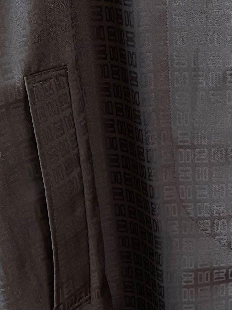 【未使用】DAKS LONDON コート 黒 ロゴ総柄 ジャガード 11AR