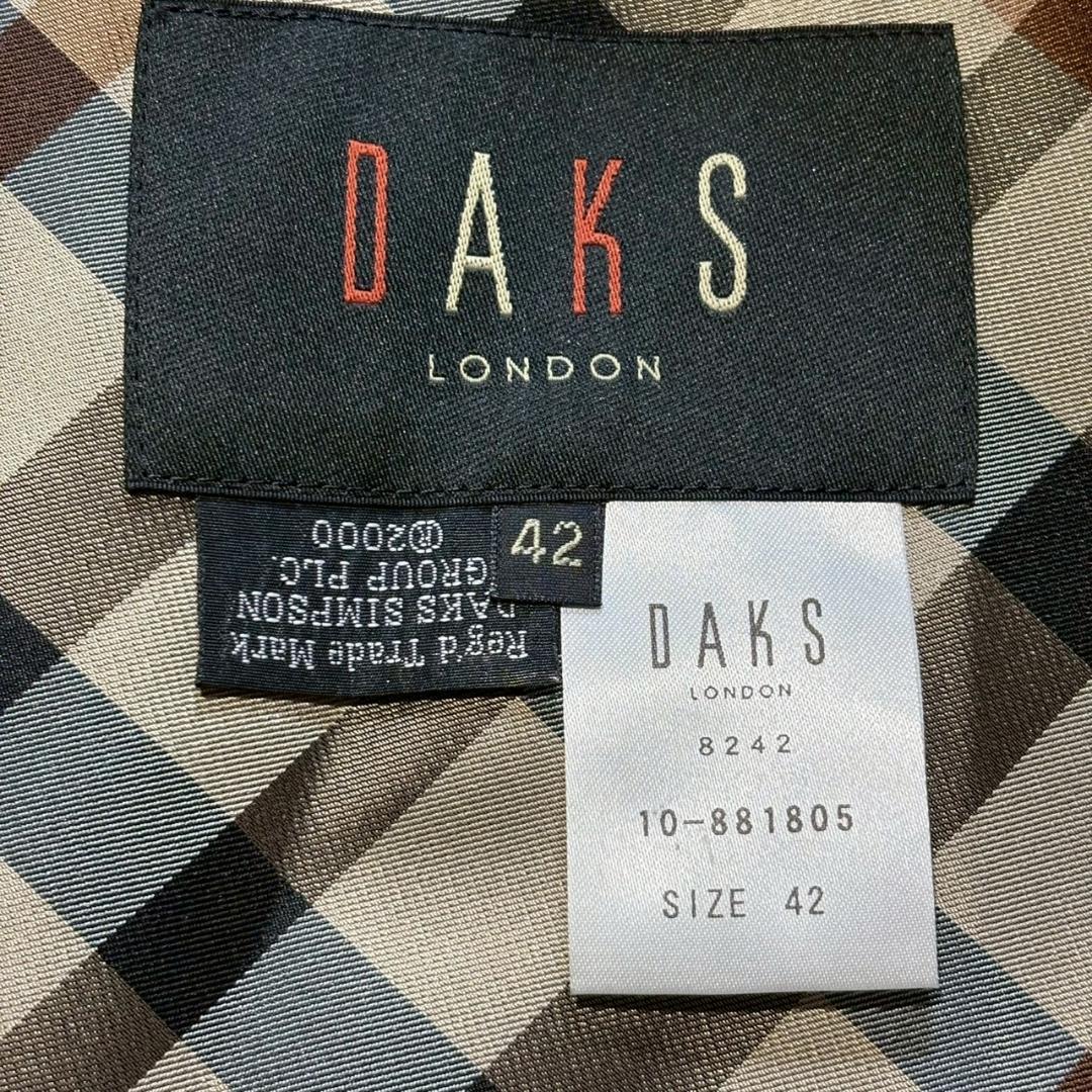 DAKS ダックス シングルステンカラーコート XLサイズ ブラック 春秋