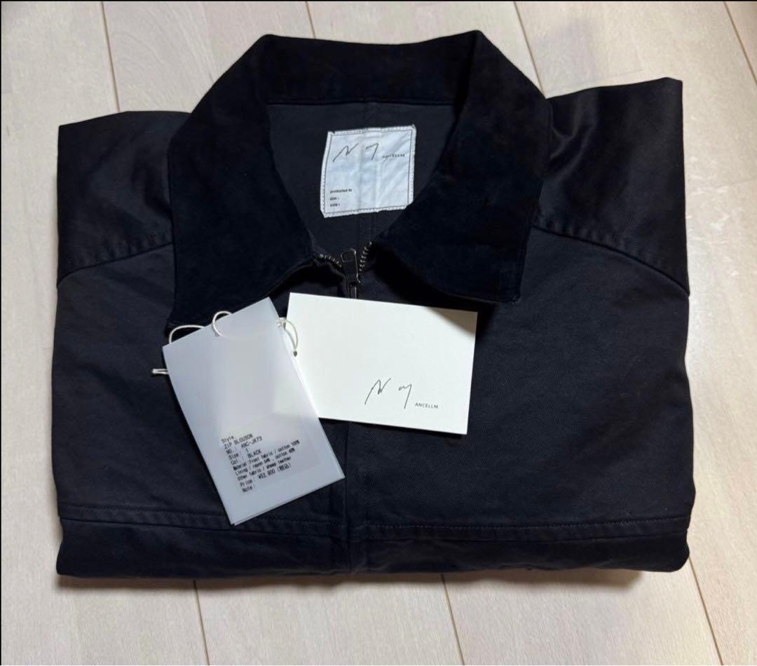 【新品】ANCELLM ZIP BLOUSON BLACK size 1