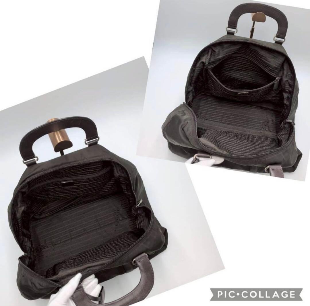 PRADA プラダ テスートナイロン レザー ボストンバッグ トラベルバック