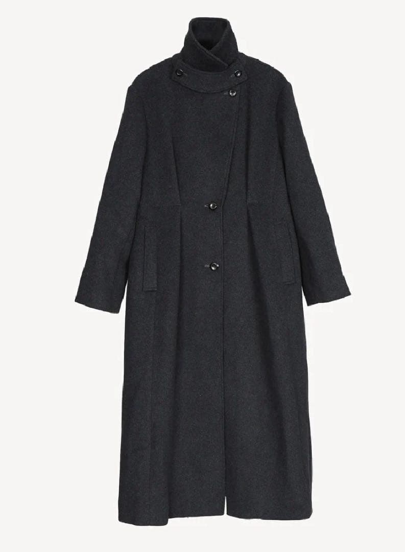 Acka. ロングコート/Stand collar basic coat