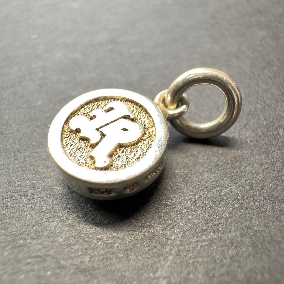 【silver925 ターコイズ】R刻印 ネックレストップ