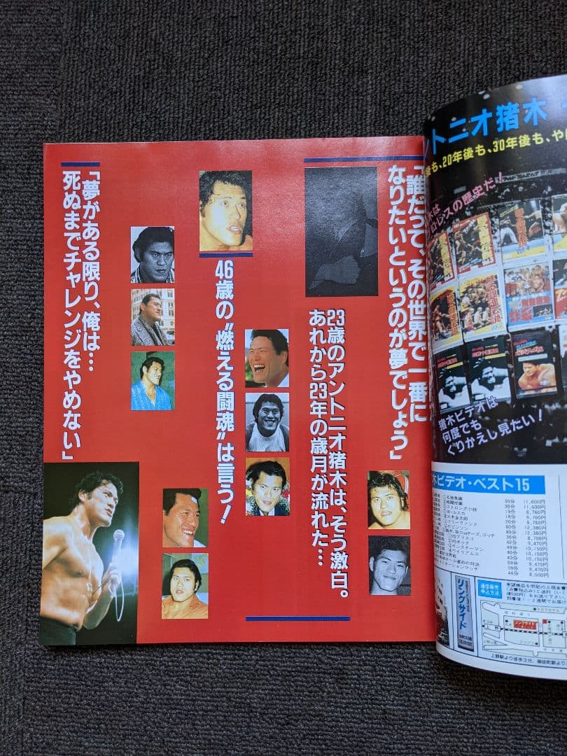 論証アントニオ猪木　日刊スポーツ出版社　1989年7月発行　貴重