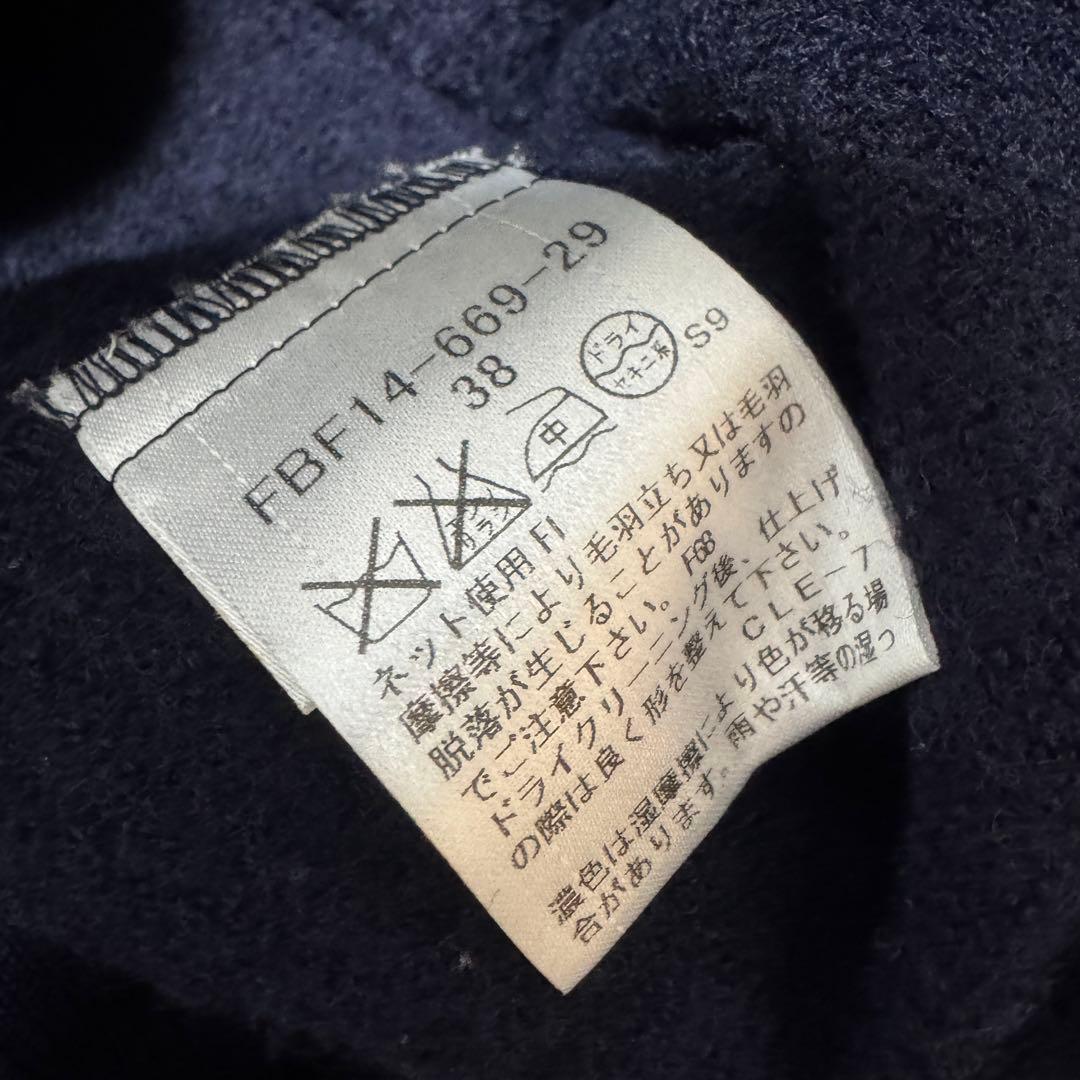 【クリーニング済】 バーバリーブルーレーベル ハーフジップワンピース フリル M