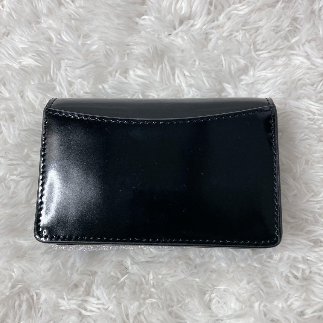 【未使用級】FURLA フルラ ブラック 黒 名刺入れ エナメル レディース