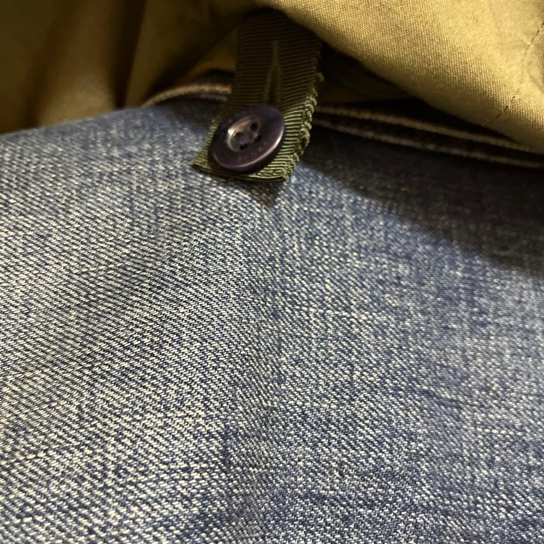 sacai デニムモッズコート フード付き