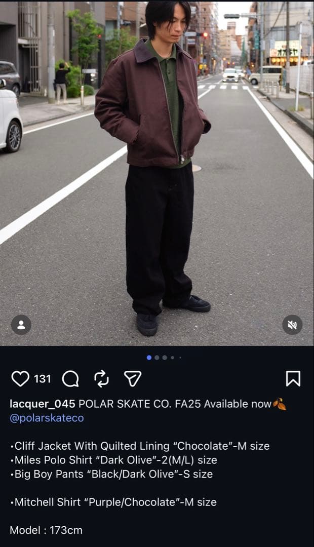 ジャケット・アウター POLAR SKATE CO. Cliff Jacket With Quilt