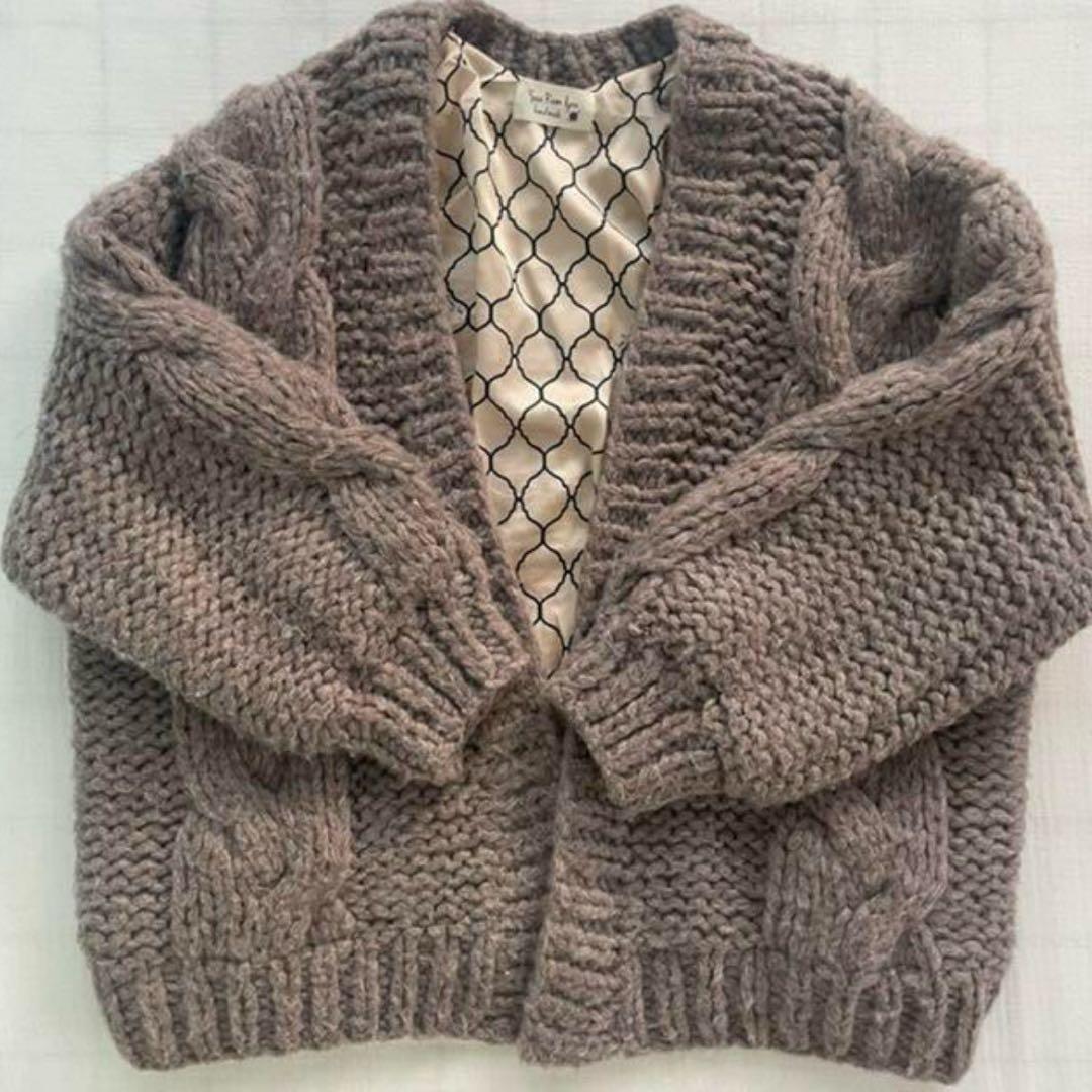 SeaRoomlynn Handmadeニットカーディガン　グレージュ