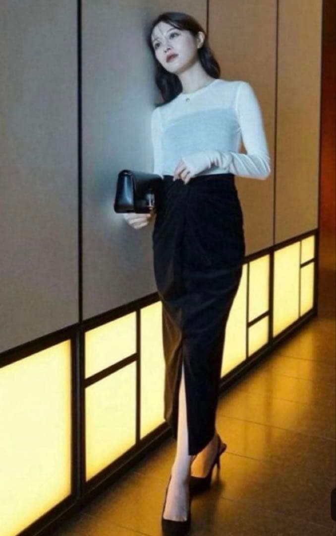 Laubeblanc Velvet Pencil Skirt Mサイズ