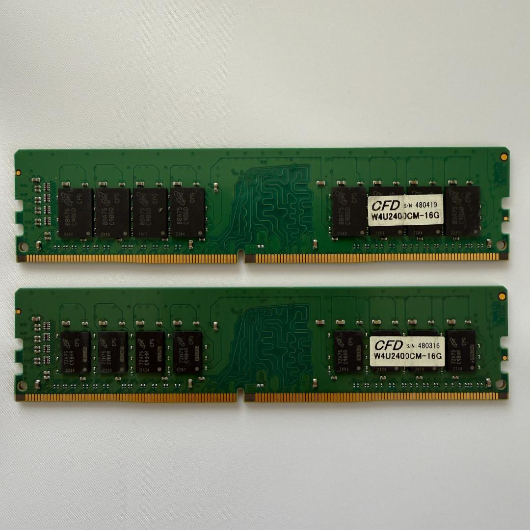 Crucial DDR4 2400 メモリ 32GB(16GBx2)
