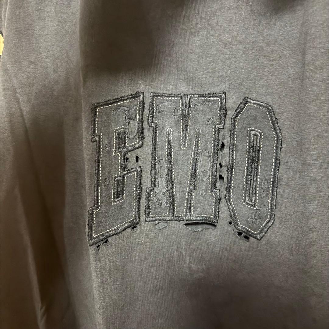 【極美品】 25AW balenciaga デストロイ加工ロゴパッチTシャツ