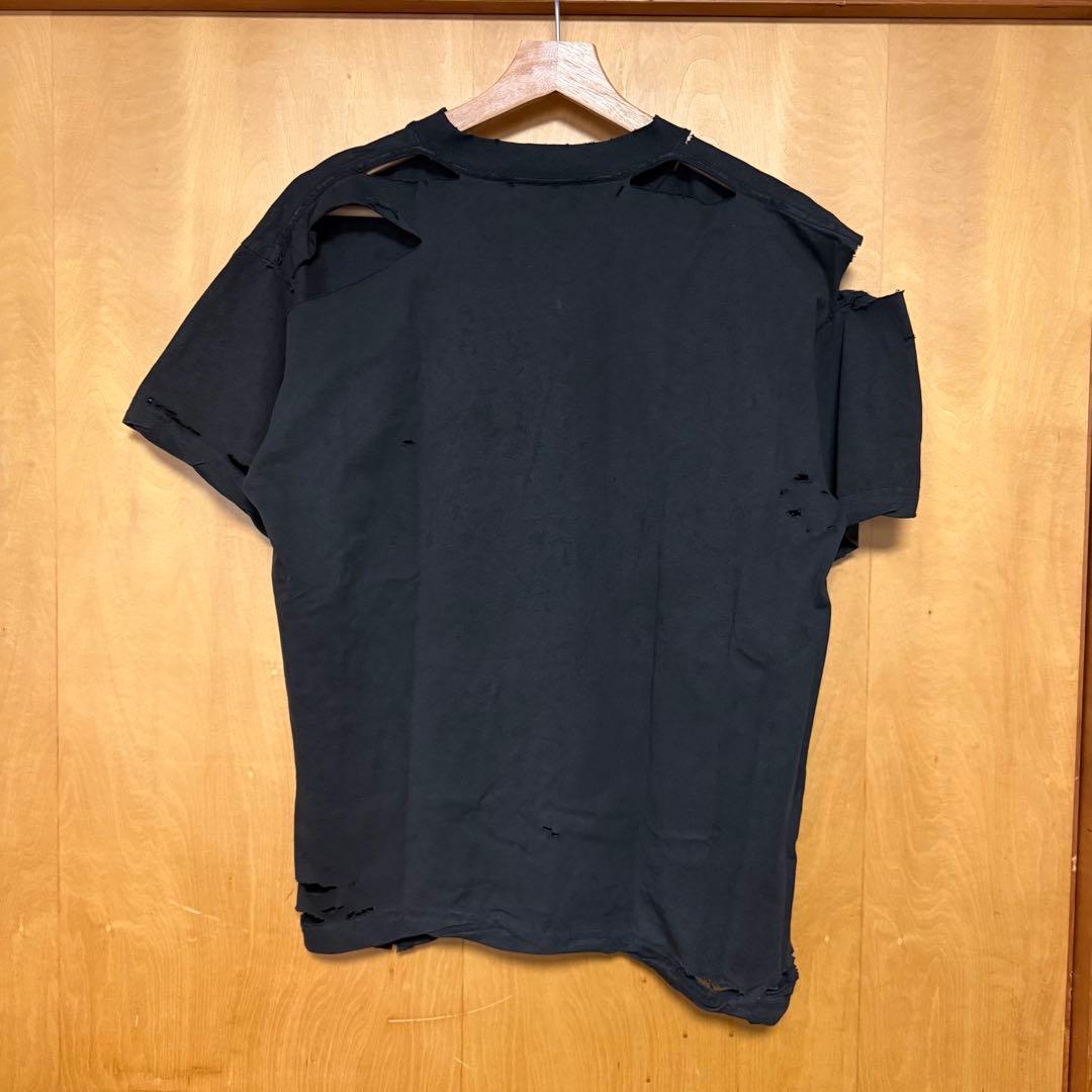 【極美品】 25AW balenciaga デストロイ加工ロゴパッチTシャツ