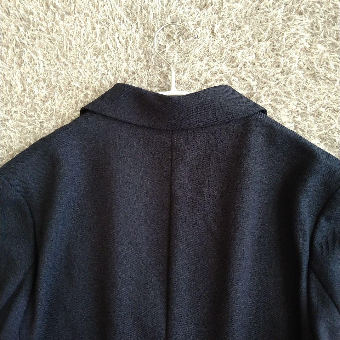 スローブイエナ SLOBE IENA リネンライクダブルブレストジャケット 紺