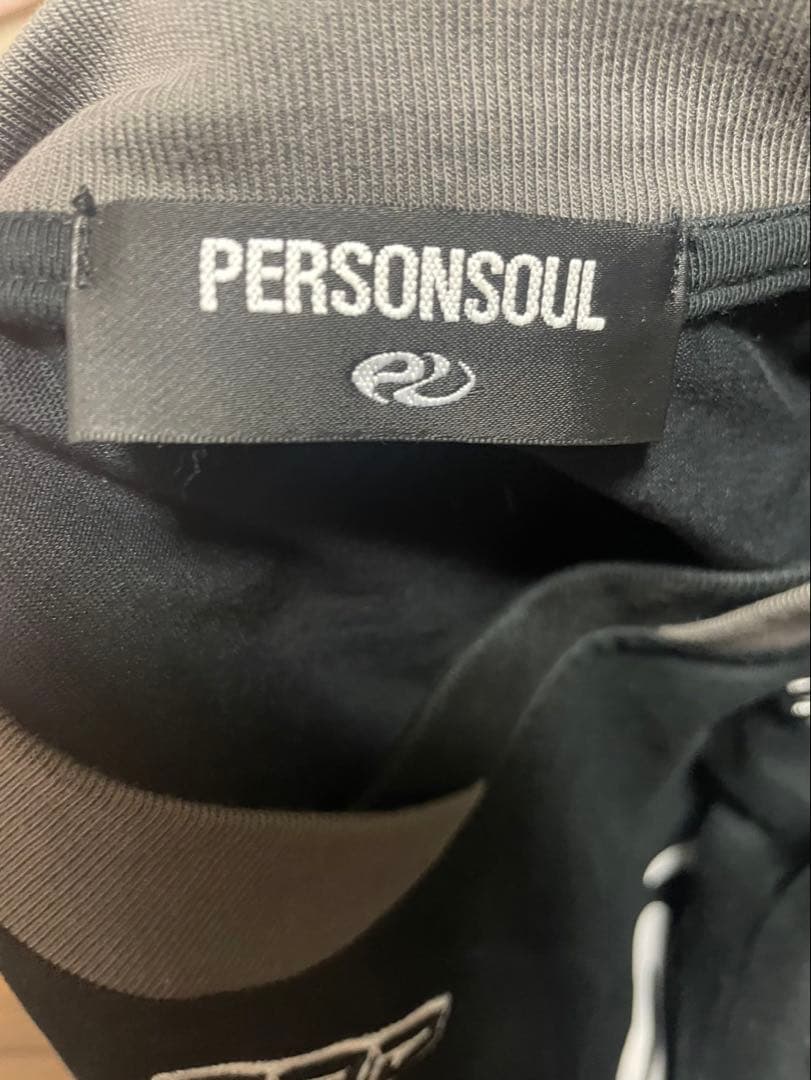 PERSONSOUL PPS ユニセックス Tシャツ ブラック/グレー