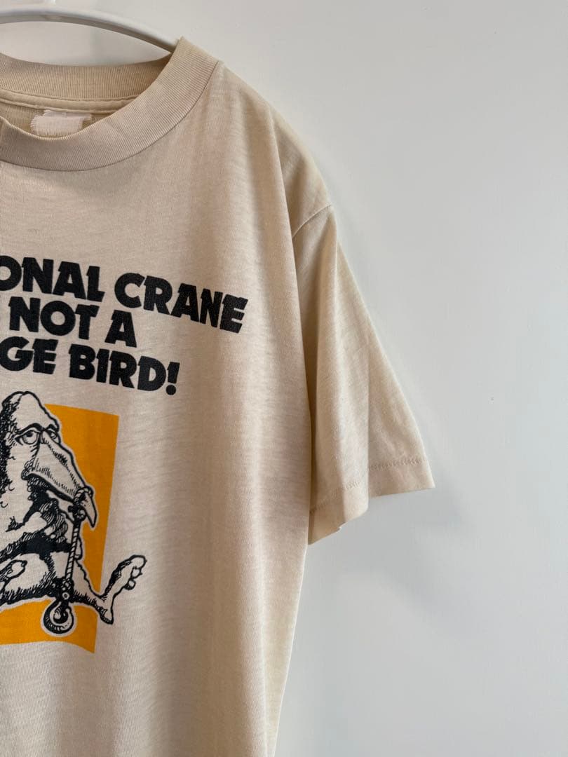 80s ライトベージュ ペリカン Tシャツ hooked jantiques