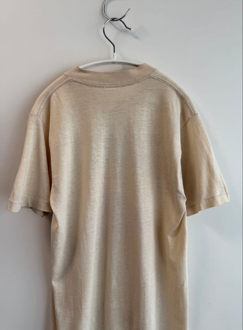 80s ライトベージュ ペリカン Tシャツ hooked jantiques