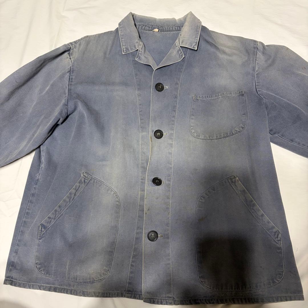 60s EURO VINTAGE フレンチワークジャケット　ショート丈