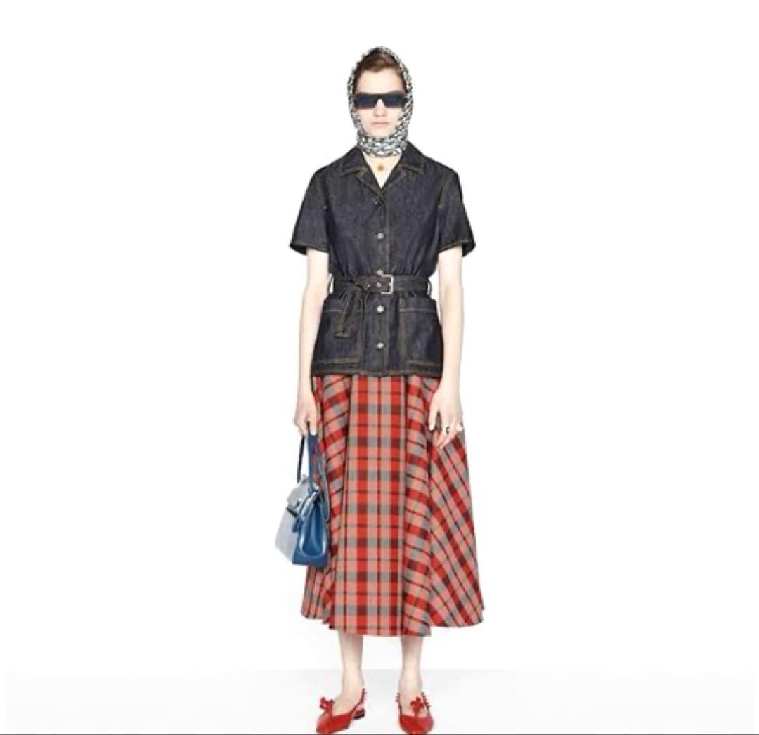 ★Christian Dior★ミディスカートwoolフレアスカート神崎恵42万