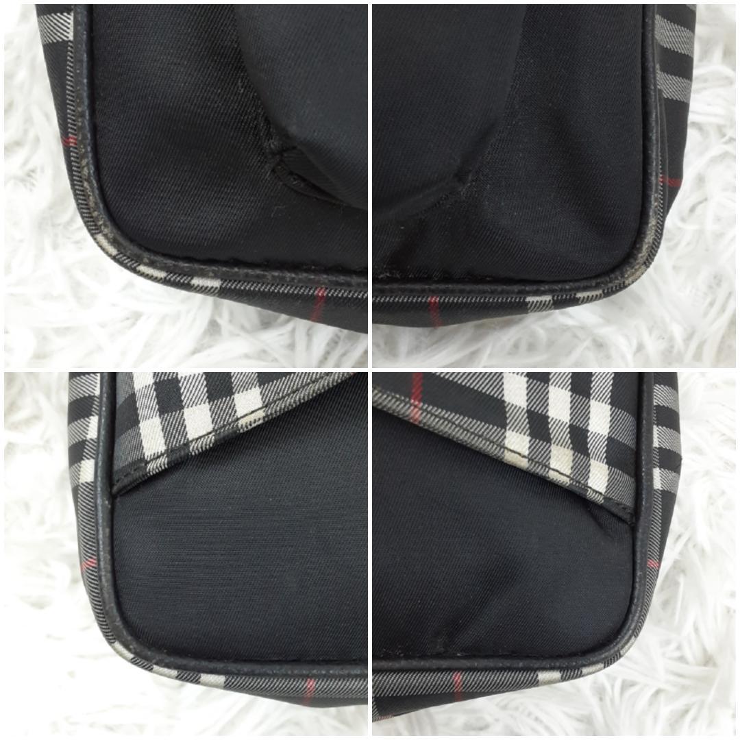 美品◎BURBERRY バーバリー ウエストバッグ 黒 ノバチェック イタリア製