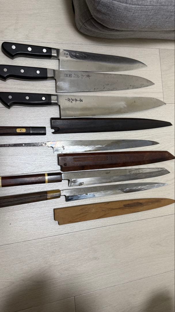 包丁 6本セット 芦博志 天味寿楽 池田正行作 牛刀 柳刃 刺身包丁 本焼