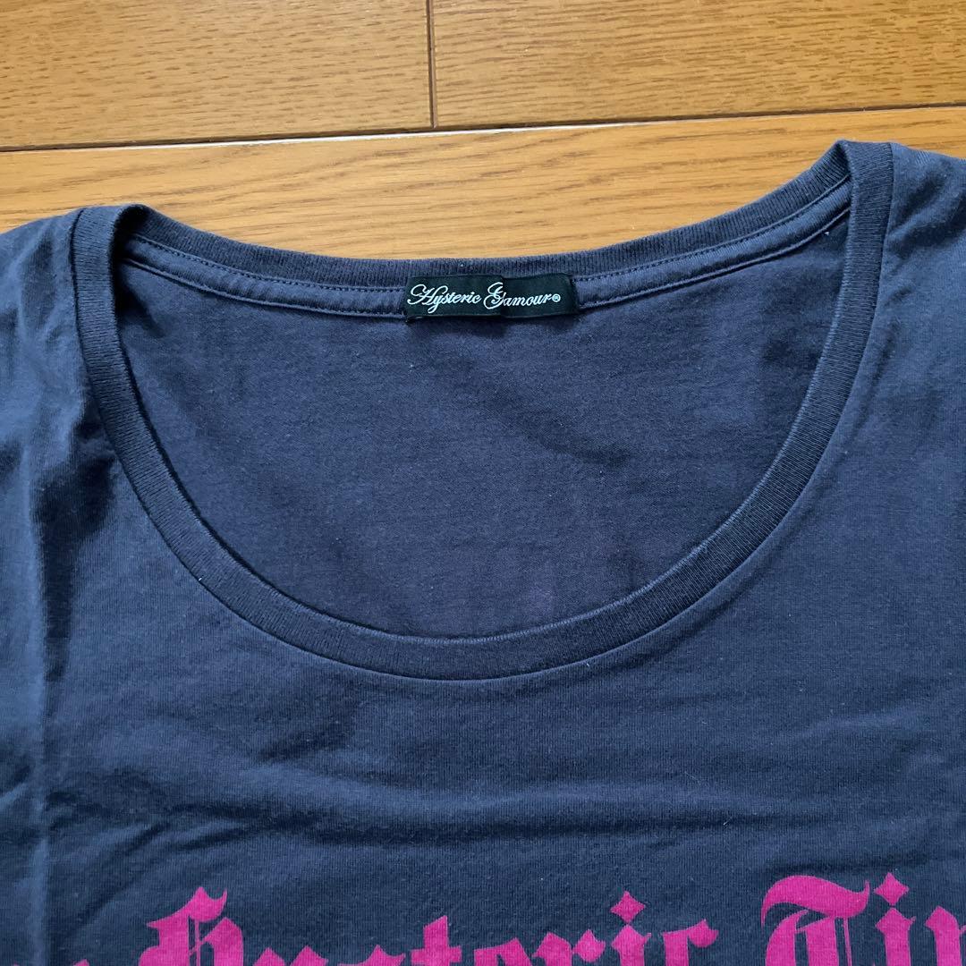 ヒステリックグラマー ネイビー Tシャツ フリーサイズ