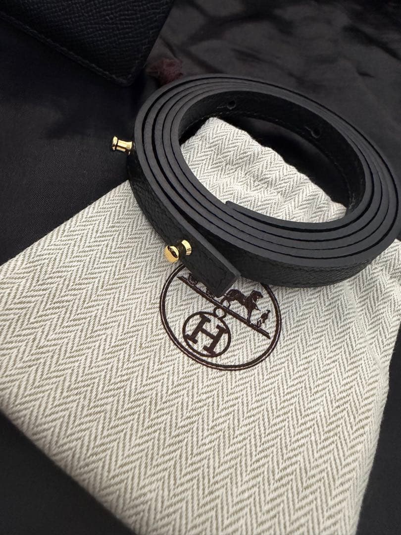 HERMES エルメス コンスタンススリム　財布　ノワール　ゴールド金具